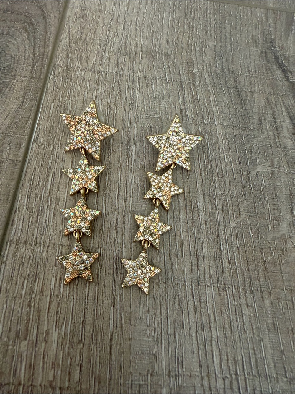 Baublebar Gold Star Cascade Crystal Drop Earrings - Women Jewelry